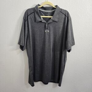 Oakley Men's Size XXL Dark Gray Short Sleeve Activewear Polo Shirt